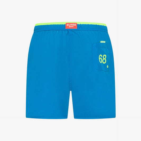 dettaglio swim shorts sun68 turchese