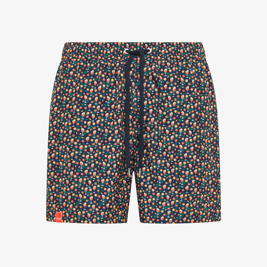costume uomo sun68 stampa all over blu navy