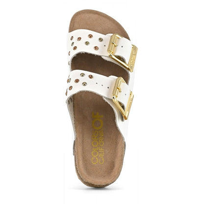 Colors of California Sandalo doppia fascia in nabuk con strass
 scarpe donna

HC.BIO501/WHI