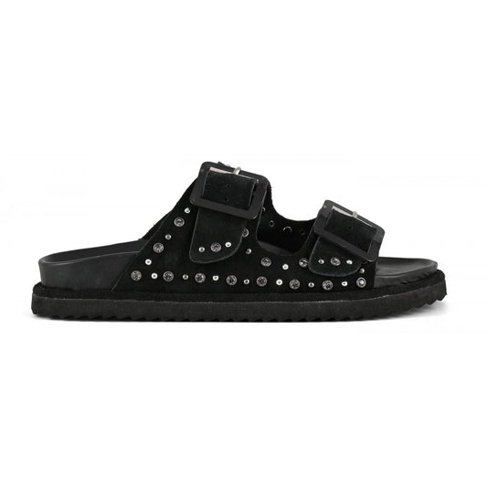 Colors of California Sandalo pelle scamosciata con strass scarpe donna HC.BIOW05/BLA