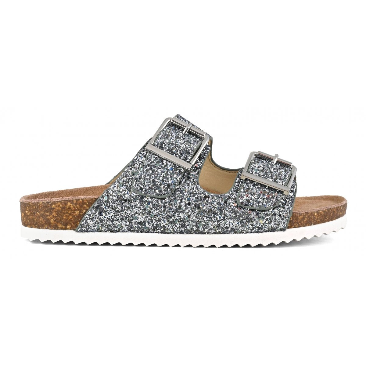 Colors of California Glitter Sandal with Metal Buckles
 women's shoes