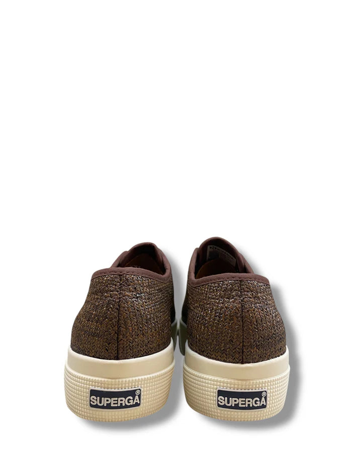 Retro sneakers Superga donna colore brown coffee