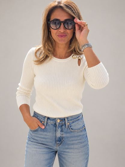 Lolita Maglia donna pull madonna coste con accessorio LO26018W - immagine 4