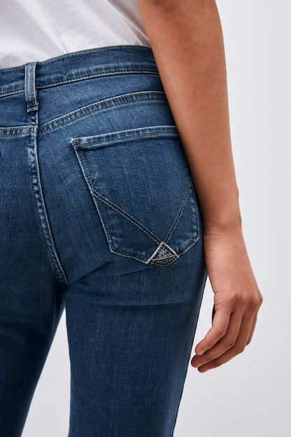 Roy Roger's flo high woman denim stretch Pattaia jeans donna