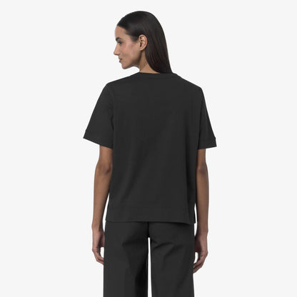 K-WAY T-Shirt donna in Cotone vestibilità regular scollo a V - K2148FW mod. Leda jersey