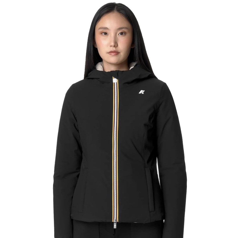 K-WAY LILY ST WARM DOUBLE K6128TW-DBN indossata, vista frontale