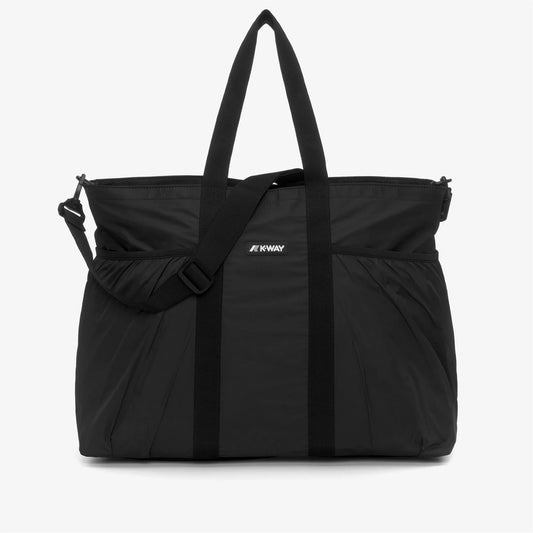 K-way Borsa donna Tote Impermeabile Versatile Unisex Nera e Grigia con Scomparti