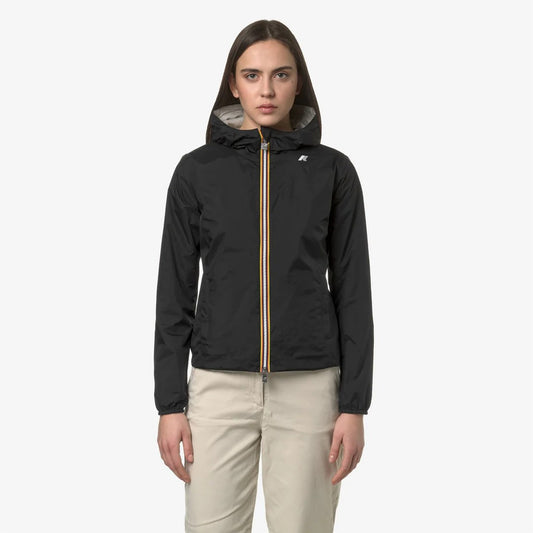 K-WAY Giacca Impermeabile capospalla donna Slim Fit Reversibile Donna black-beige- Lily plus.2 double