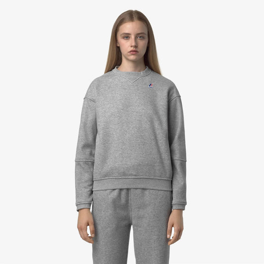 Kway felpa donna girocollo in pile di cotone spazzolato K6127MW AH1