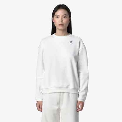 Kway felpa donna girocollo in pile di cotone spazzolato K6127MW X42