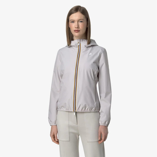 K-WAY Giacca Corto Capospalla Donna Impermeabile beige con Tessuto Elasticizzato - Lily stretch poly jersey