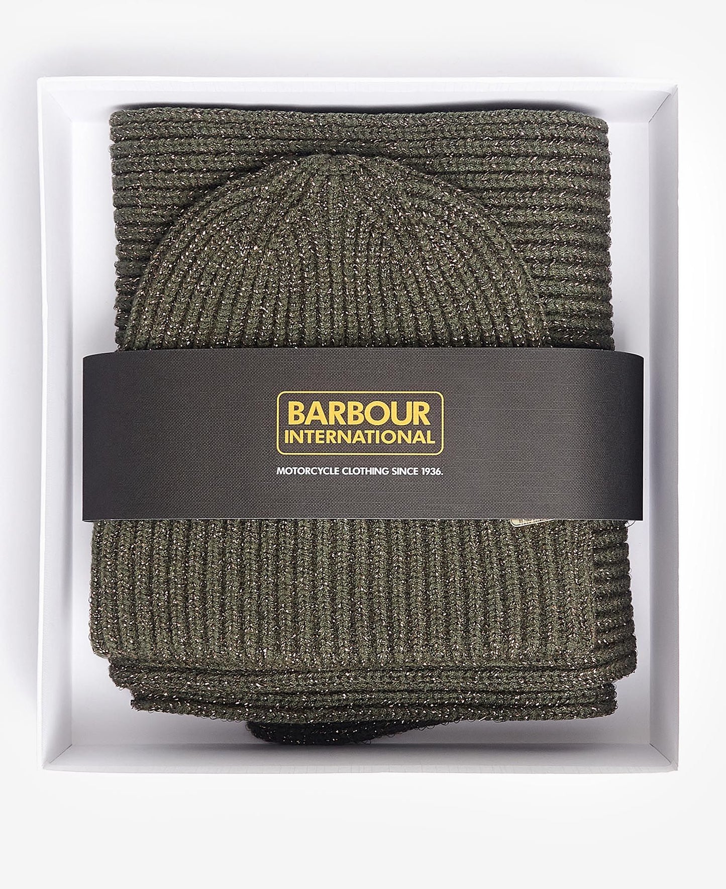 Barbour International cappello e sciarpa donna estoril beanie e scarf gift fw23