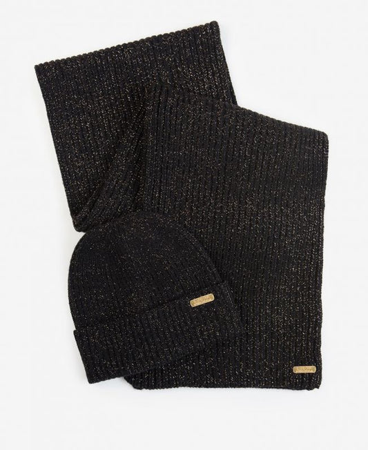 Barbour International cappello e sciarpa donna estoril beanie e scarf gift fw23