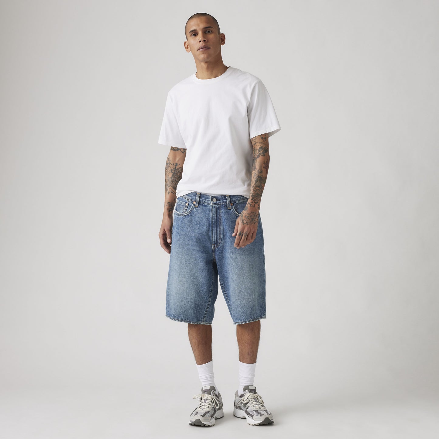 Men's Levi's 478 Baggy oversize low-rise denim Bermuda shorts