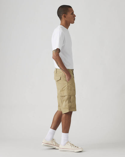 Men's Levi's Carrier lightweight beige canvas cargo shorts