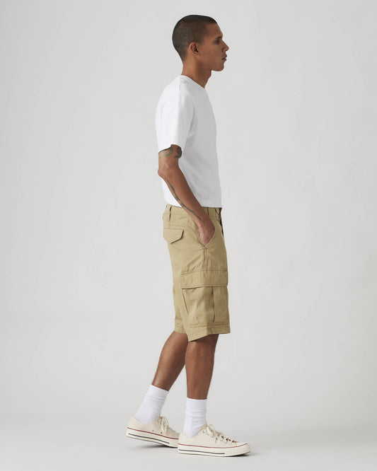 Bermuda cargo uomo Levi's Carrier in tela beige lightweight