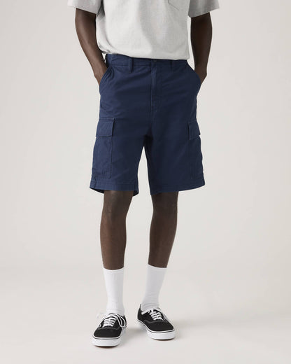 Bermuda cargo uomo Levi's Carrier in tela blu lightweight