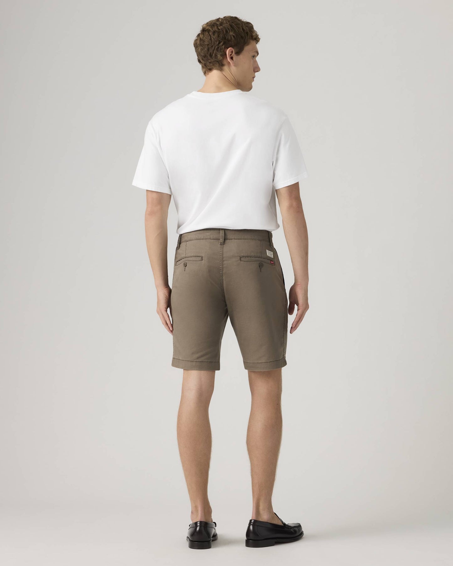 Men's Levi's XX Chino lightweight cotton and linen Bermuda shorts in brown