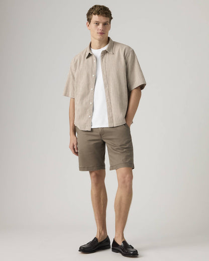 Men's Levi's XX Chino lightweight cotton and linen Bermuda shorts in brown