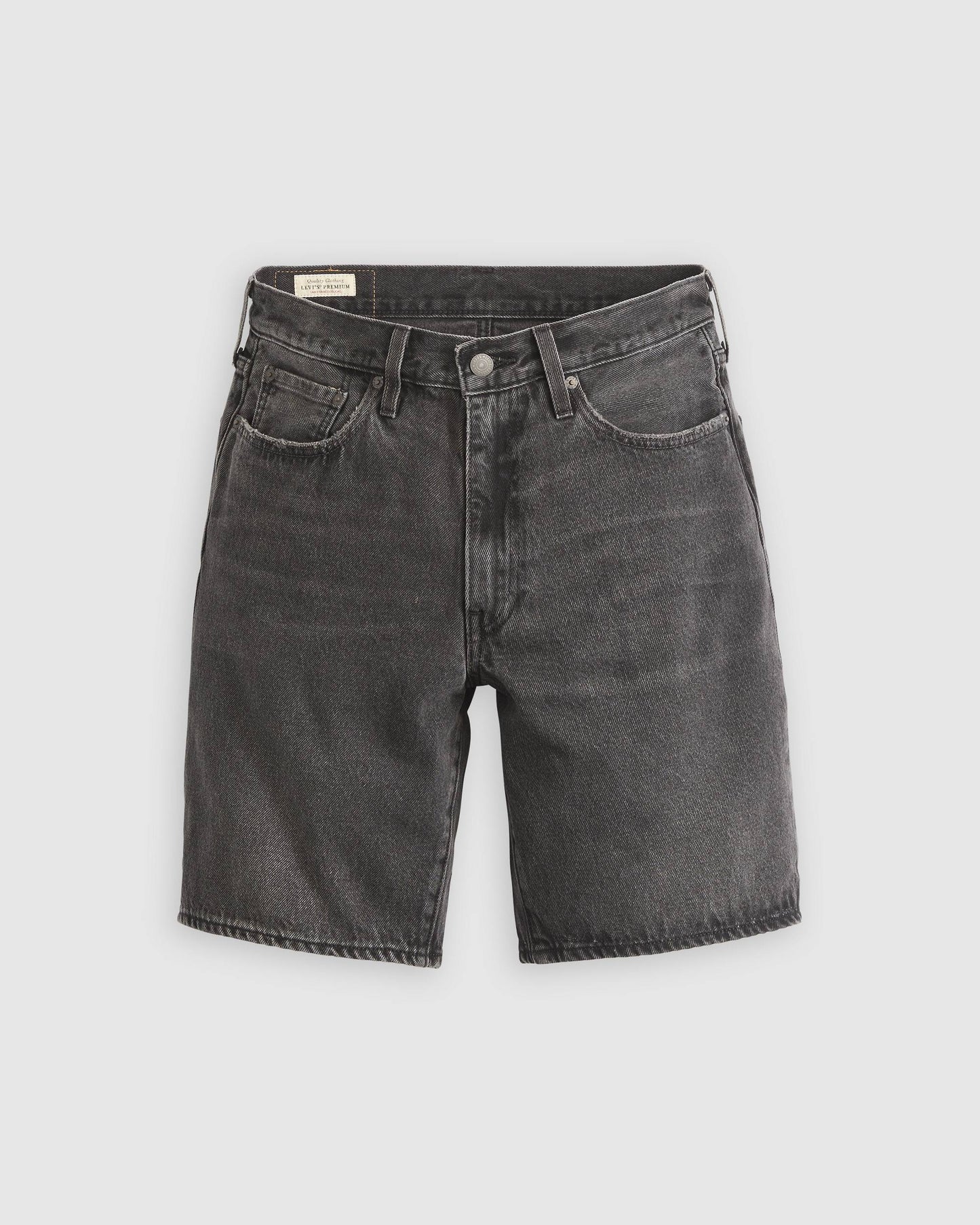 Men's Levi's 468 Stay Loose oversized black denim Bermuda shorts