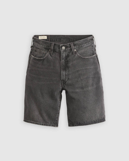 Men's Levi's 468 Stay Loose oversized black denim Bermuda shorts