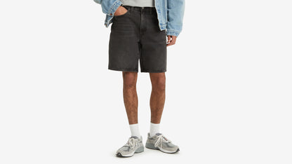 Men's Levi's 468 Stay Loose oversized black denim Bermuda shorts
