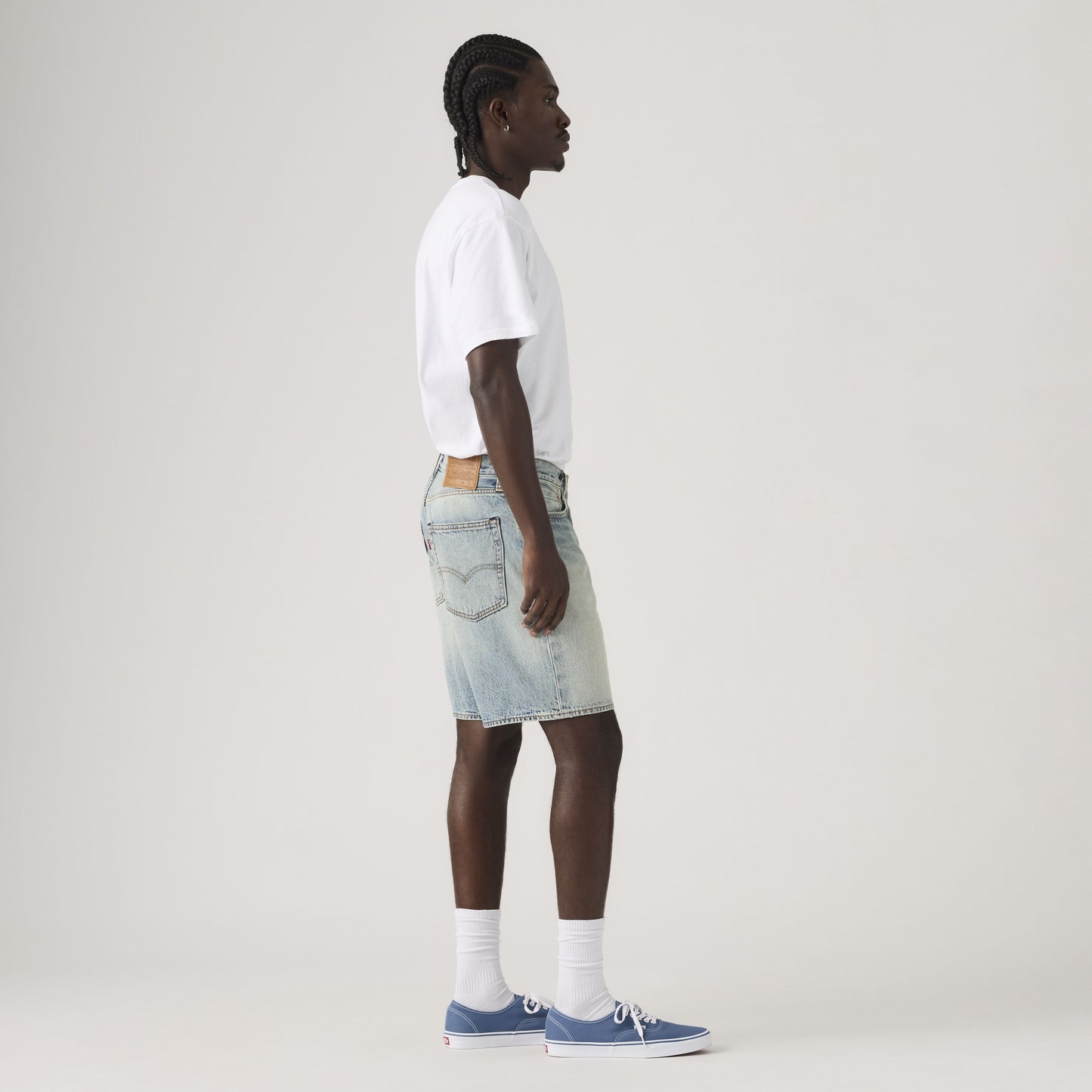 Bermuda uomo Levi's 468 Loose denim blu chiaro oversize