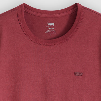 T-shirt uomo Levi's Original girocollo in cotone rosso garment dyed