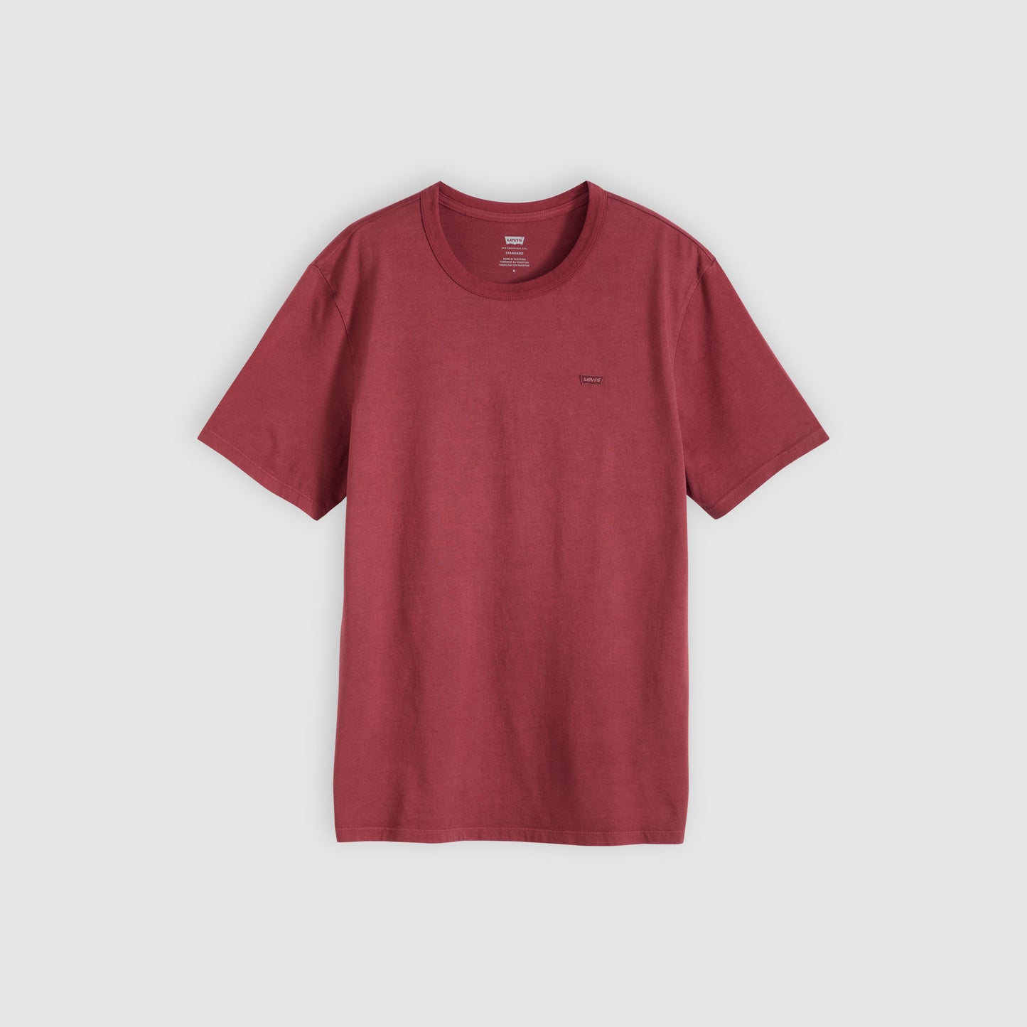 T-shirt uomo Levi's Original girocollo in cotone rosso garment dyed