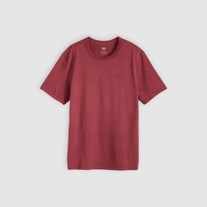 T-shirt uomo Levi's Original girocollo in cotone rosso garment dyed