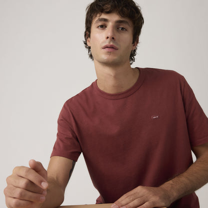 T-shirt uomo Levi's Original girocollo in cotone rosso garment dyed