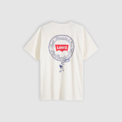 t-shirt Levi’s uomo relaxed fit bianca vista posteriore