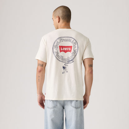 Levi's Men's Relaxed Fit White T-Shirt with Logo Print Cotton 161432451