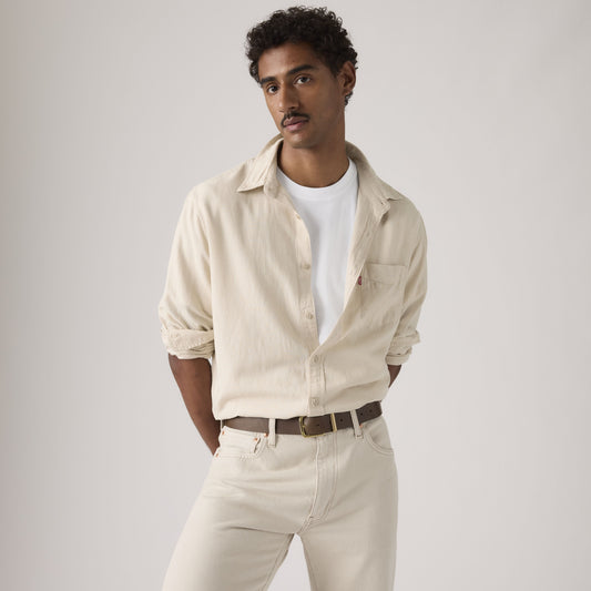 camicia Levi’s uomo Sunset Pocket panna vista frontale