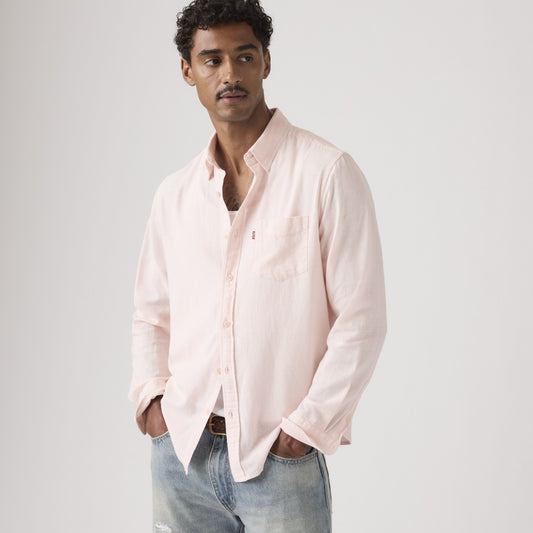 camicia Levi’s uomo Sunset Pocket rosa vista frontale