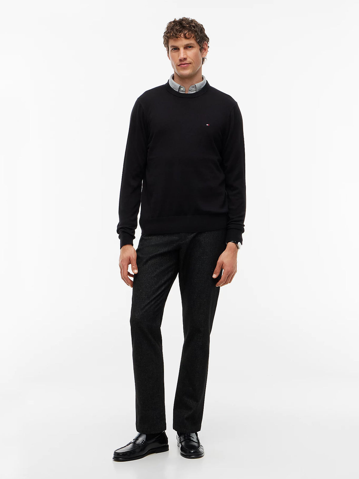 Tommy Hilfiger Maglia uomo Pullover con cashmere e logo MW0MW28046BDS - immagine 1