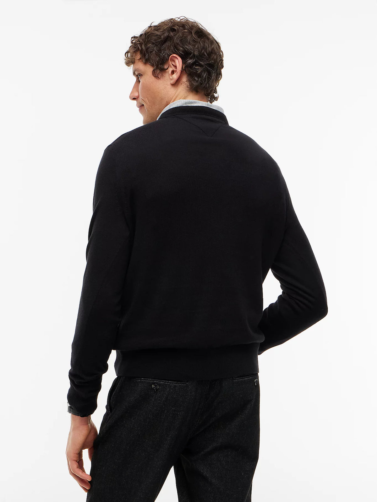 Tommy Hilfiger Maglia uomo Pullover con cashmere e logo MW0MW28046BDS - immagine 3