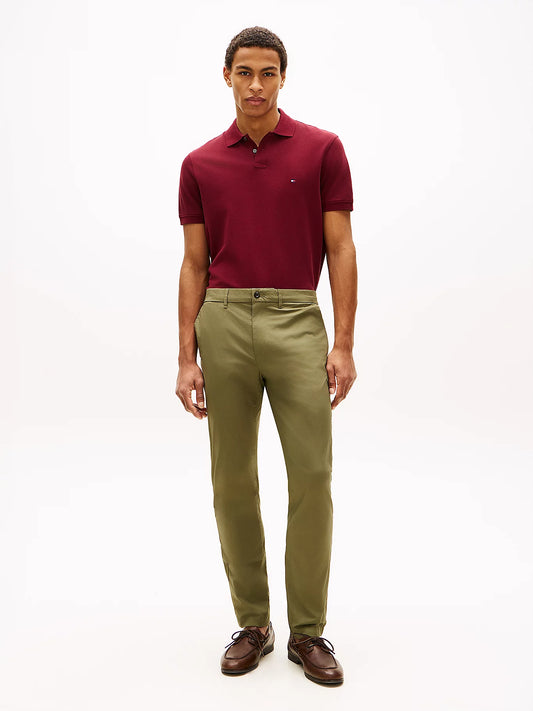 pantaloni chino uomo Tommy Hilfiger beige cotone stretch slim fit