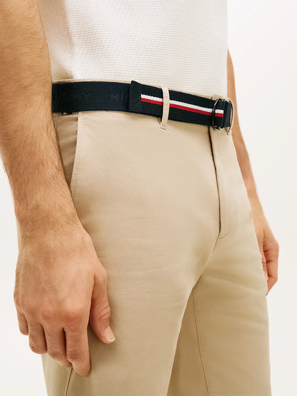 Men's Tommy Hilfiger Chino Denton Shorts in Beige with Belt, Inseam 24 cm, MW0MW42349RBT