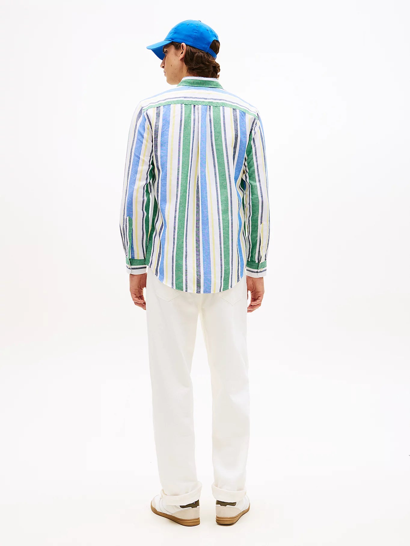 camicia uomo Tommy Hilfiger righe verticali vista completa