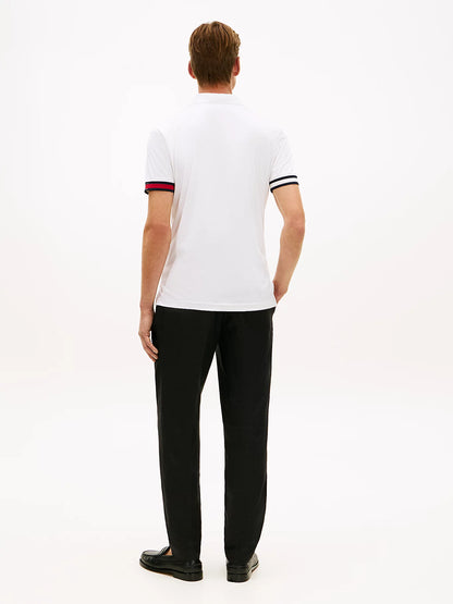 tommy hilfiger polo uomo bianca vista posteriore