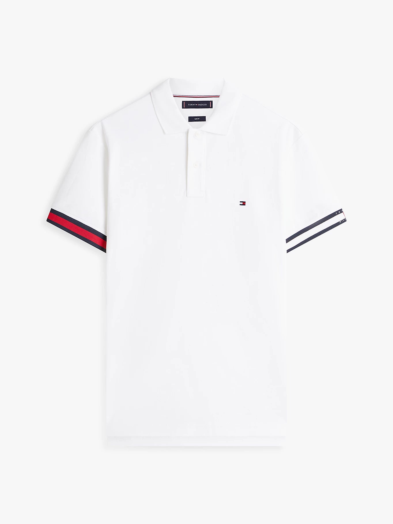 tommy hilfiger polo uomo bianca prodotto isolato
