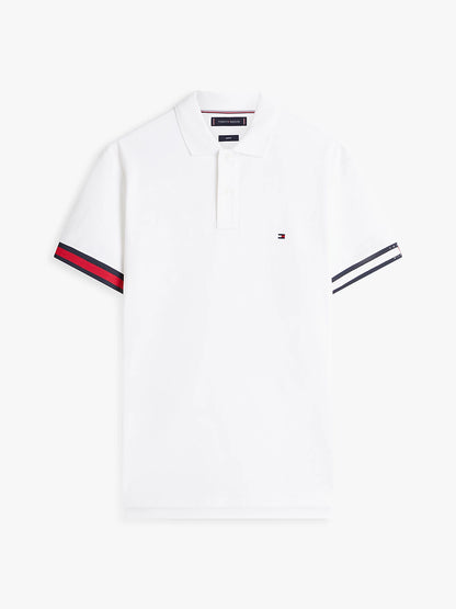 tommy hilfiger polo uomo bianca prodotto isolato