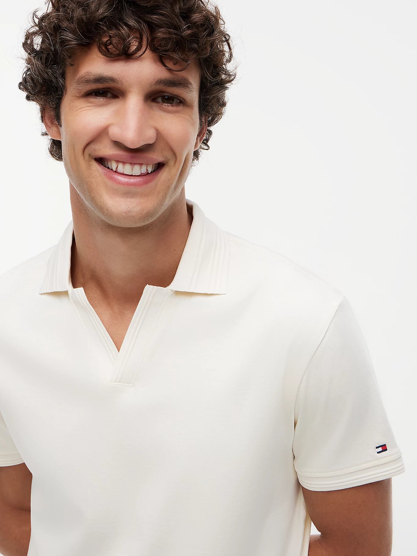 polo Tommy Hilfiger interlock dettaglio colletto tramato