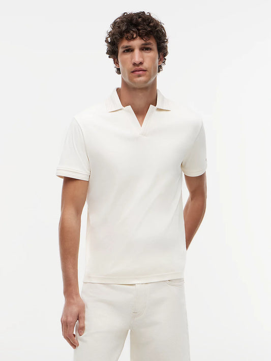 polo uomo Tommy Hilfiger bianca cotone mercerizzato regular fit
