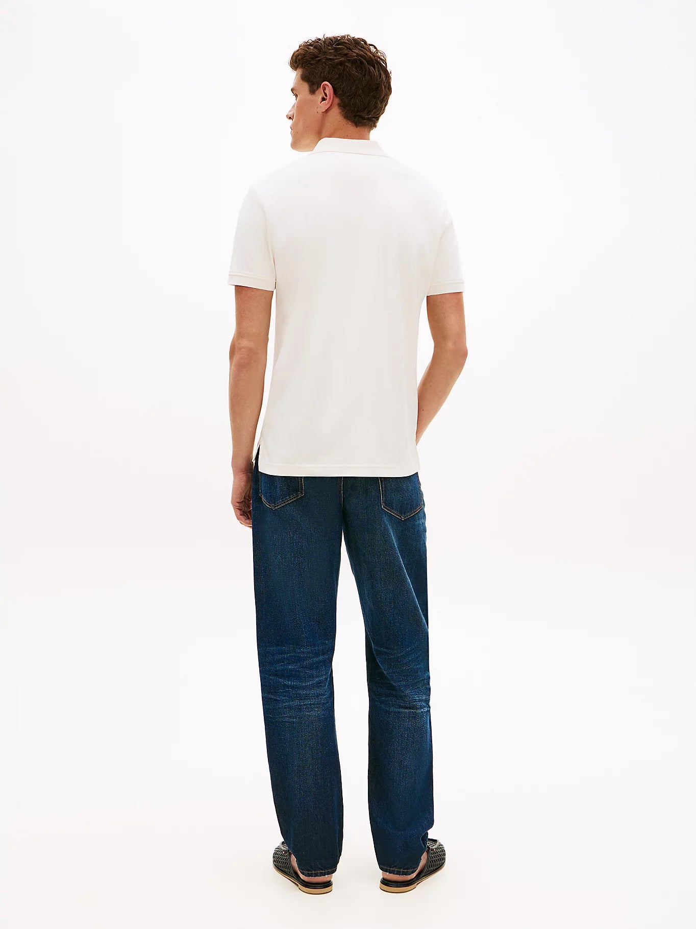 tommy hilfiger polo uomo bianca vista posteriore