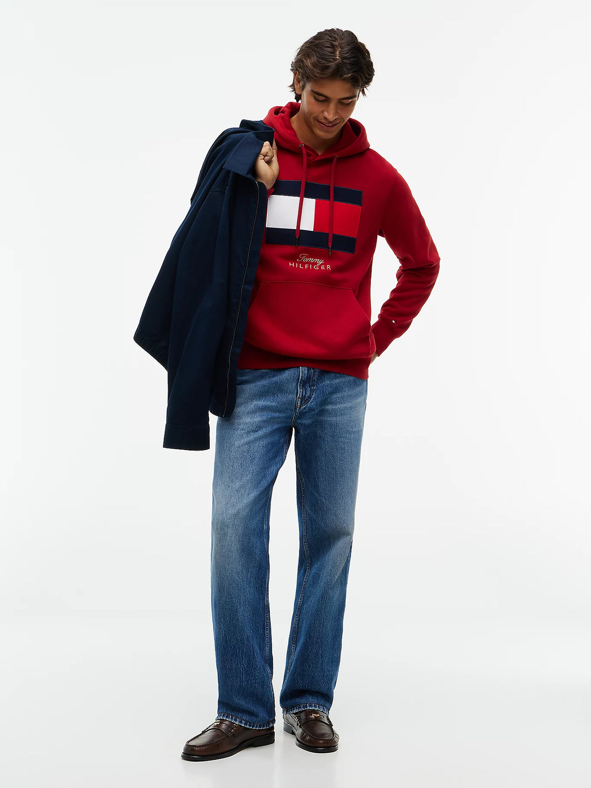 Tommy Hilfiger Felpa uomo in tessuto spazzolato con bandiera MW0MW45189XLD - immagine 2
