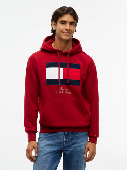 Tommy Hilfiger Felpa uomo in tessuto spazzolato con bandiera MW0MW45189XLD - immagine 1