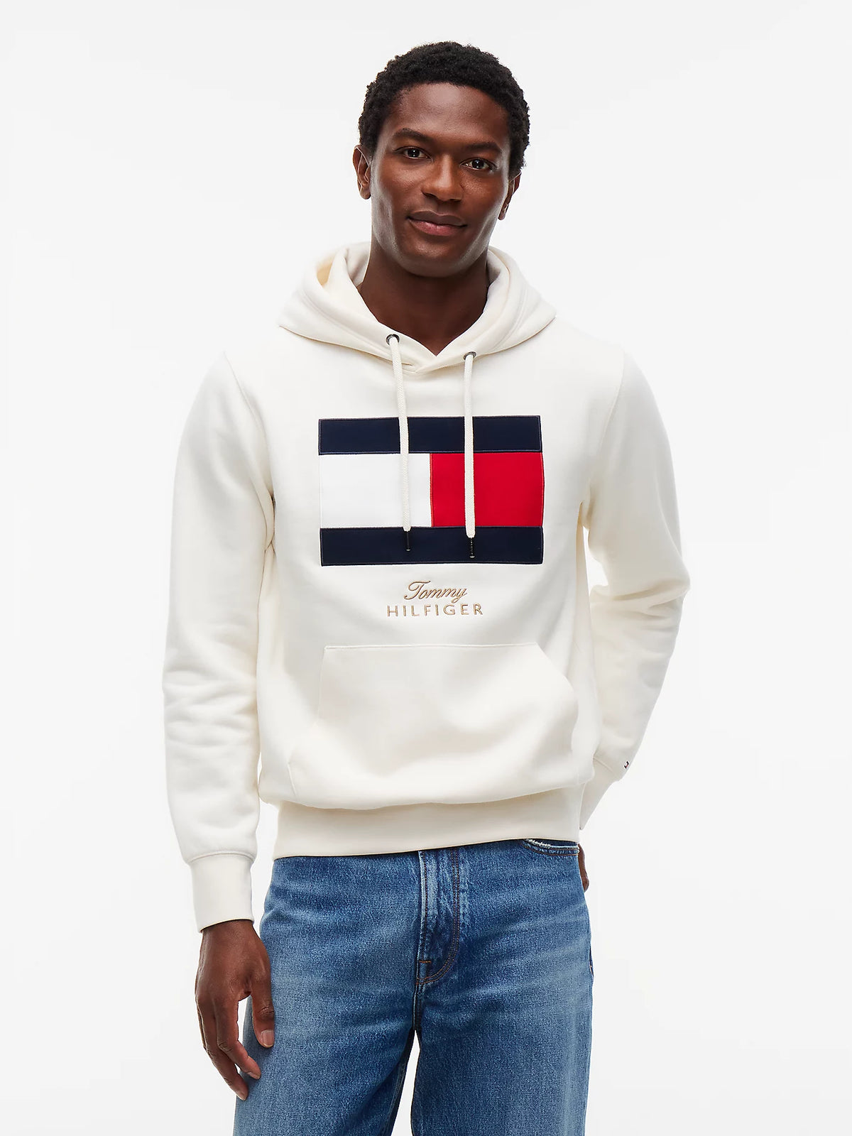 Tommy Hilfiger Felpa uomo in tessuto spazzolato con bandiera MW0MW45189Z00 - immagine 1