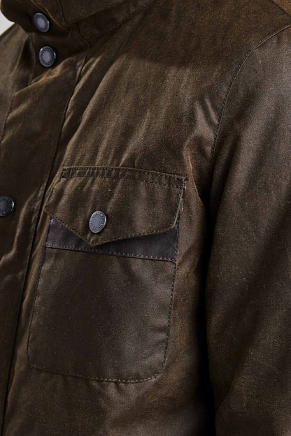 Barbour International capospalla uomo kevlar wax jacket wax cot outw MWX1372-OL51 - immagine 6